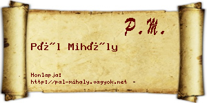 Pál Mihály névjegykártya