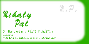 mihaly pal business card